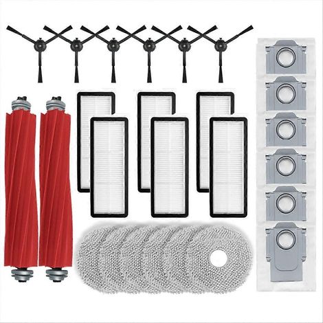Pièces détachées pour aspirateurs Roborock : brosse, filtre, lingette, sac à poussière (1/5)