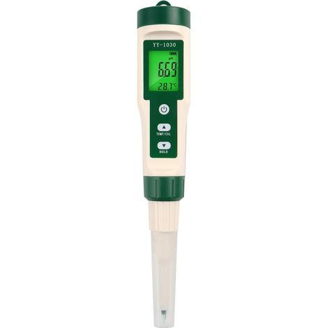 Medidor digital de pH para alimentos de alta precisión con sensor verde (precisión de pH ±0,01) (1/5)
