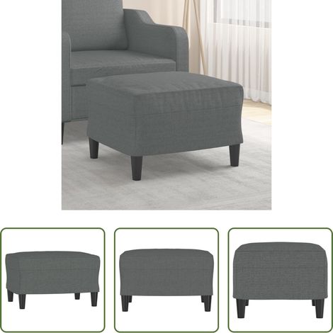 Stoffhocker - Fußhocker Dunkelgrau 60x50x41 cm Stoff (1/5)