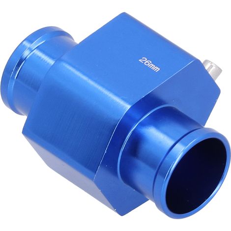 Raccord tuyau température eau 26mm bleu, adaptateur flexible aluminium pour automobile, accessoire joint de durite refroidissement (1/5)