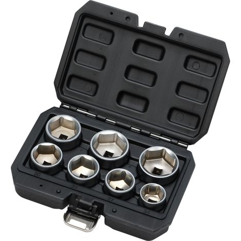 Draper 02747 Oil Filter Socket Set, 3/8"" Sq. Dr. (7 Piece) (1/2)
