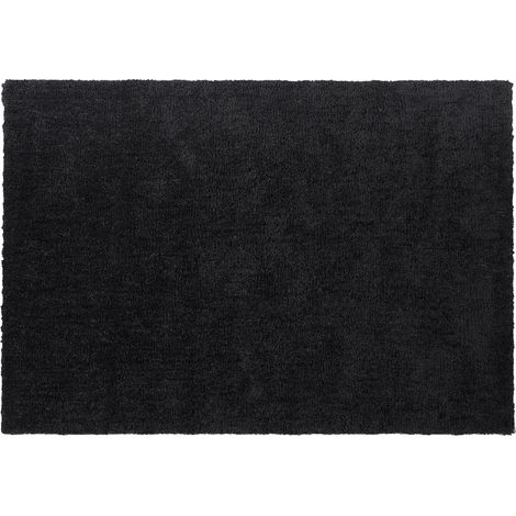 Alfombra de pelo largo negra 160 x 230 cm rectangular moderna Demre