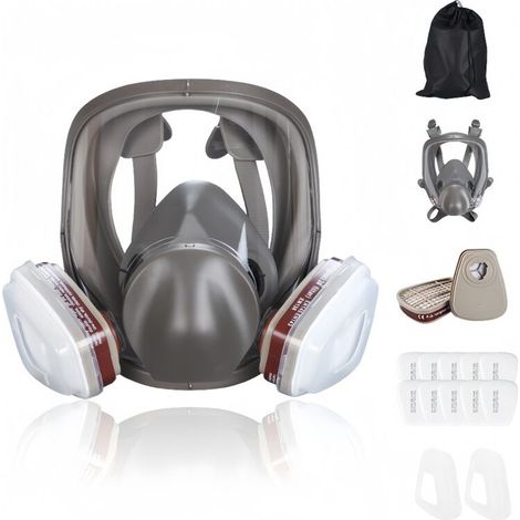 Máscara antigás antivaho 16 en 1, respirador facial completo, respirador para pintura industrial en aerosol, filtro de seguridad para trabajo, protección contra formaldehído -Crezuo