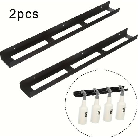 Support universel pour flacons pulvérisateurs (2 pièces), étagère de rangement murale en fer, étagère de rangement pour garage (1/5)