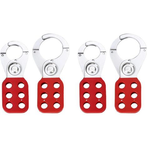 Satz mit 4 Stahl- und Nylon-Lockout/Tagout-Vorhängeschlössern für Industrieanlagen (1/5)