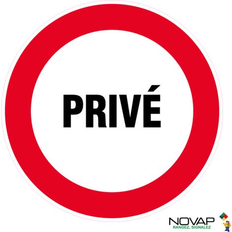 Disque Signalisation Privé Signalisation Parking Réservé 30cm - Novap (1/2)