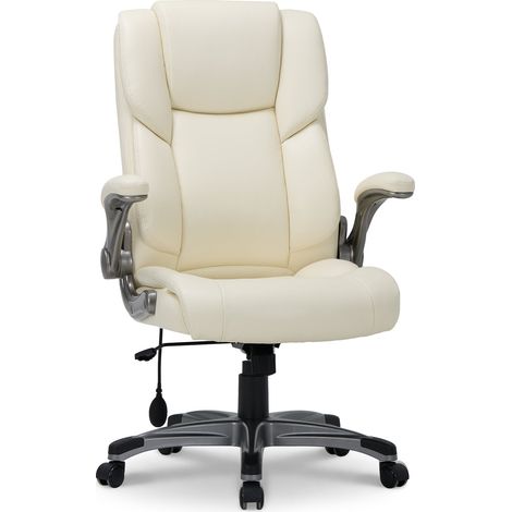 Smartue  - Sedia da ufficio ergonomica con schienale alto, braccioli ribaltabili e funzione di inclinazione regolabile