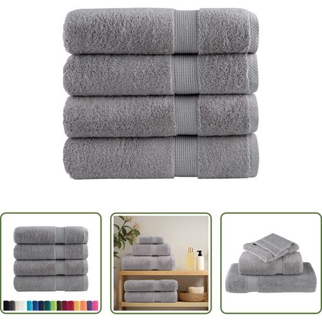 vidaXL Saugfähigkeit - Premium Handtücher SOLUND 4 Stk. Grau 50x100 cm 600 g/m² (1/5)