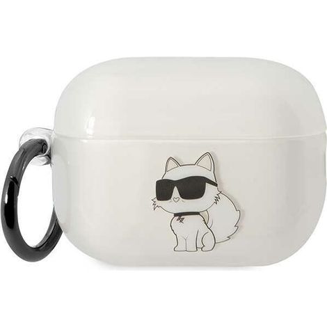 Funda transparente Karl Lagerfeld KLAP2HNCHTCT para AirPods Pro 2 (2022/2023) de Ikonik Choupette (1/4)