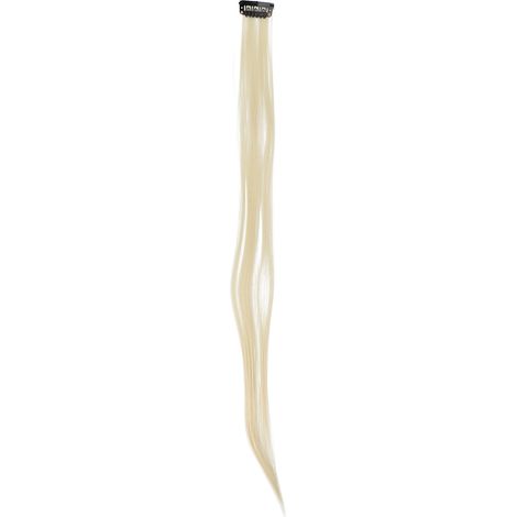 Mèches synthétiques colorées à clip pour cheveux, rehauts mèches fête, extension capillaire pièce unique (Beige) (1/5)