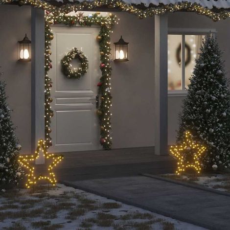 Décoration lumineuse étoile de Noël avec piquets 80 LED 60 cm (1/5)