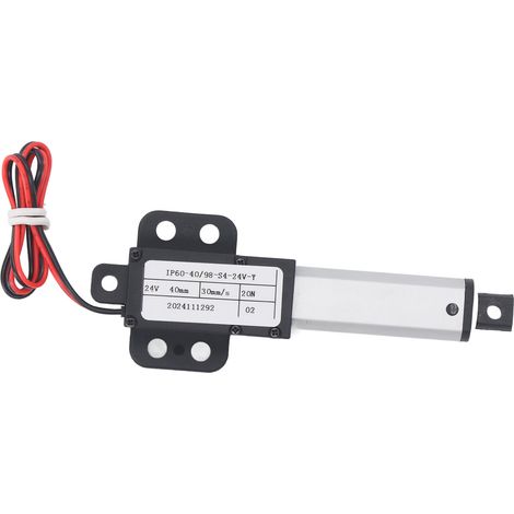Vérin électrique linéaire miniature 24V CC étanche pour canapé robot servo course 40mm vitesse 30mm/s poussée 20N (1/5)