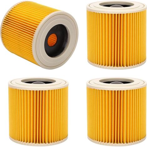 Lot de 2 Filtres, Filtre Aspirateur Cendre, 120mm×115mm - Aspirateur Eau et Poussière, Filtre à Cartouche Compatible, pour le Nettoyage de la Maison ou du Bureau (1/5)