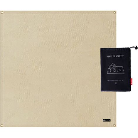 BBQ Grill Mat Outdoor Picnic Fire Pit Mat High Temperature Resistant Glass Fiber Fireproof Cloth L 100x100cm (1/5)