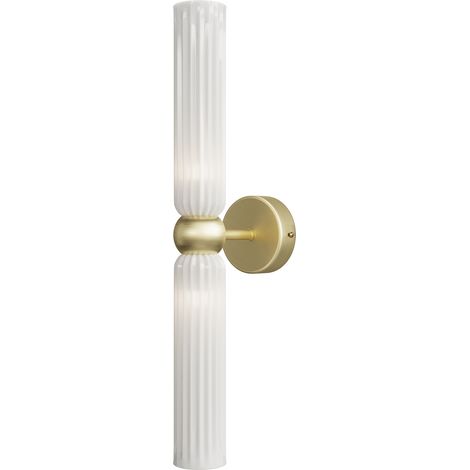 Applique Maytoni ANTIC ottone bianco vetro rigato 2xG9 (1/2)