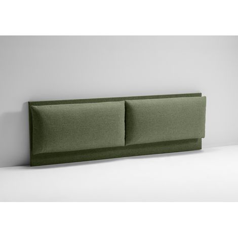 EVERGREENWEB - Testata Letto Matrimoniale Imbottita, Testiera di Tessuto antimacchia con cuscino imbottito in Foam, interno in puro legno. Testata letto muro, Realizzata in Italia - VERDE OLIVA