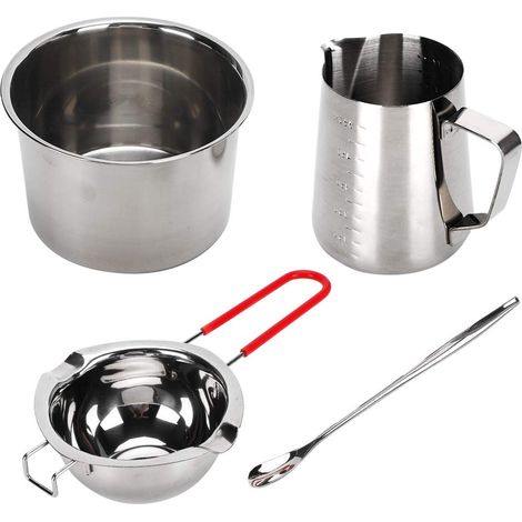 Kit de fabrication de bougies, kit de fabrication de bougies en cire de soja, outils, outil de fabrication de bougies, pot de fusion de cire (1/5)