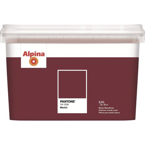 Alpina Wandfarbe Pantone matt merlot 2,5 L Wandfarbe (1/3)
