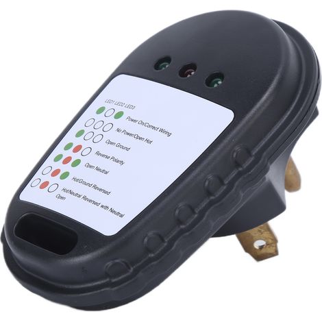 Testeur de prise électrique 30A 125V pour camping-car, analyseur de circuit portable avec indicateur LED, vérificateur de prise et diagnostic de câblage (1/5)