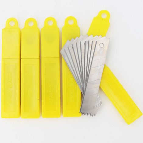 Lot de 50 lames de cutter 18mm - Lot de 50 lames de cutter 18mm - Lot de 50 lames de cutter 18mm (1/5)
