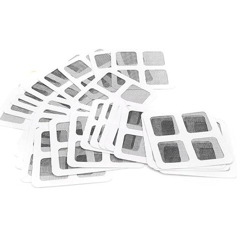 Filtre Cheveux Douche - Adhésif Autoportant - 10 x 10 cm - Pour Baignoire Évier Salle De Bain Cuisine - 30 Pièces