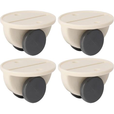 Roulettes - mini roulettes - petites roulettes sécurisées pieds auto-adhésifs pour petits appareils électroménagers, blancs - lot de 4