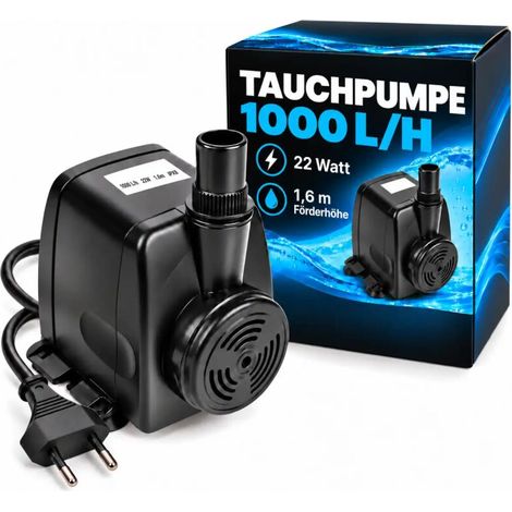 pompe de circulation 1000 L/heure – Starke pompe immergée per hydroponie & Grow-Systeme (1/5)
