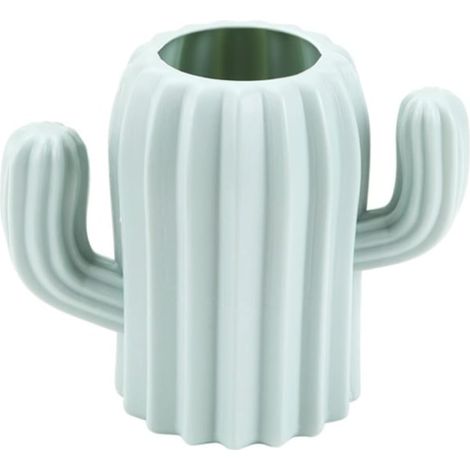 Porte-crayons en plastique, joli cactus, porte-crayons multifonctionnel pour la maison, le bureau, l'école, la salle de classe ou l'atelier (vert) (1/4)