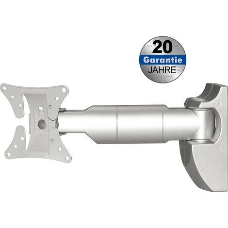 My Wall H9-4L - Soporte VESA de pared para televisores planos (25,4 cm a 76 cm, 10" a 30", soporta hasta 30 kg, distancia a la pared: 10-33 cm), color plateado