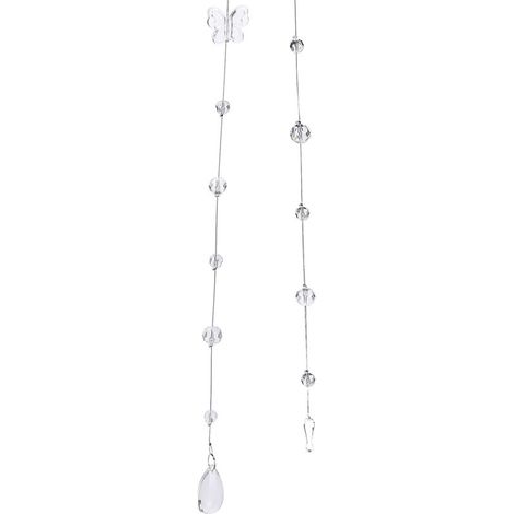 Rideau de séparation d'entrée de salon avec pendentif goutte d'eau violet et perles de cristal violettes mélangées, d'une longueur de 1 mètre et plus. (1/5)