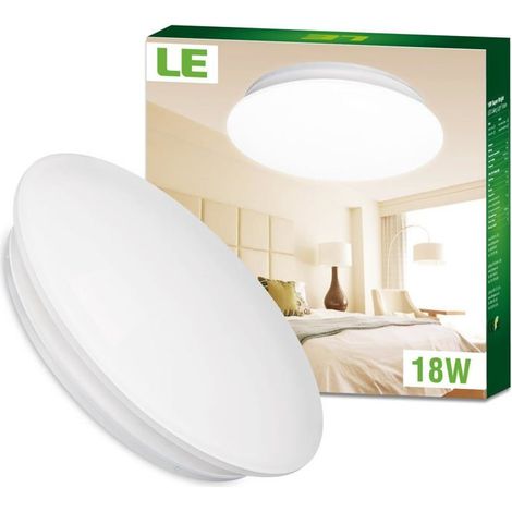 Lámpara de techo LED de 18 W, 36 cm de diámetro, luz blanca cálida, 3000 K. (1/4)