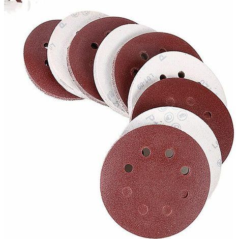 VURAHOME - Lot de 100 disques abrasifs Disques abrasifs grain 40 Taille 125 mm Idéal pour poncer/polir/dérouiller
