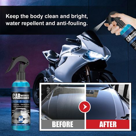 Chiffon de nettoyage sans eau 3-en-1 pour voiture : cire, polish et revêtement céramique en spray rapide (1/5)