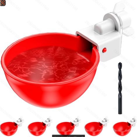 Bardusch- DIY Abreuvoir Poules, 6 Pièce Abreuvoirs Automatiques Kit avec scie à Trou de pour Poussins Canards Oies Dindes ou Lapins (1/5)
