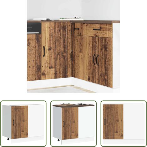 vidaXL Altholz - Küchenunterschrank Lucca Altholz-Optik Holzwerkstoff (1/5)