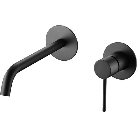 ► Grifo de lavabo empotrado Milos Stick negro mate [ IMEX® ]