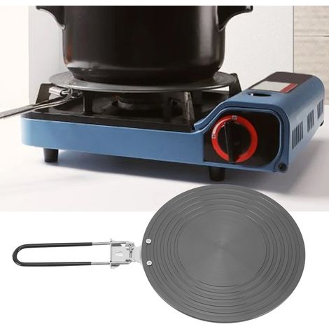 Plaque conductrice de chaleur pour fond de cuisinière à gaz, plaque chauffante anti-brûlure, protège-casserole, tapis de décongélation pour plaque à induction, plaque isolante thermique, 24 cm (1/5)
