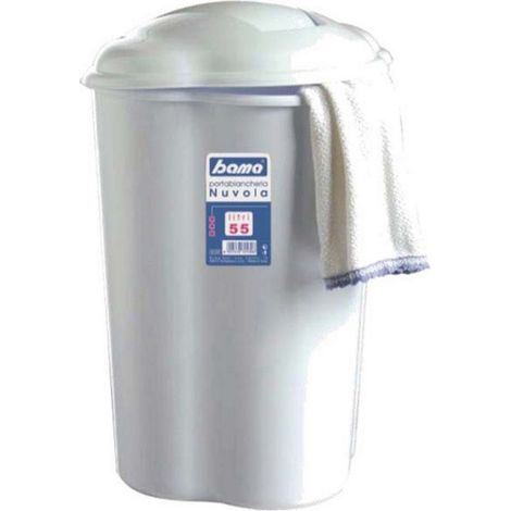 Porta biancheria nuvola bianco 55 litri 45x36x64 cm bama - bama spa