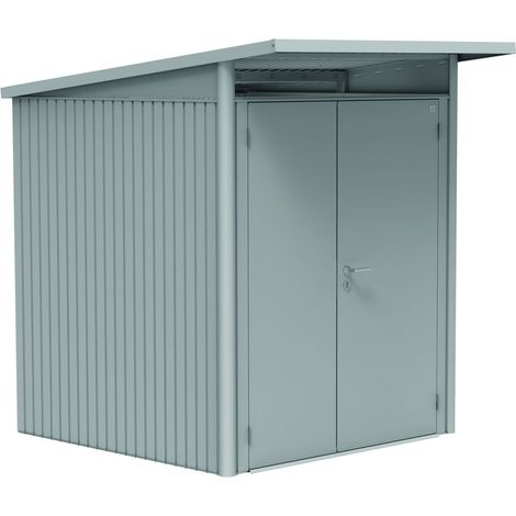Casetta AvantGarde Misura A1 grigio scuro metallizzato con porta a due battenti stretta (1/3)