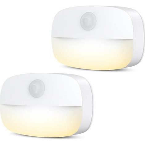 Lampe mit Bewegungsmelder Rising FF [2er-Pack], automatisches Nachtlicht, warmweiße LED