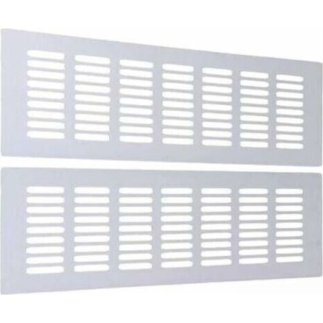 Grille de ventilation rectangulaire pour une ventilation idéale Grille de ventilation rectangulaire 80 x 400mm 2 pcs [blanc]. (1/4)