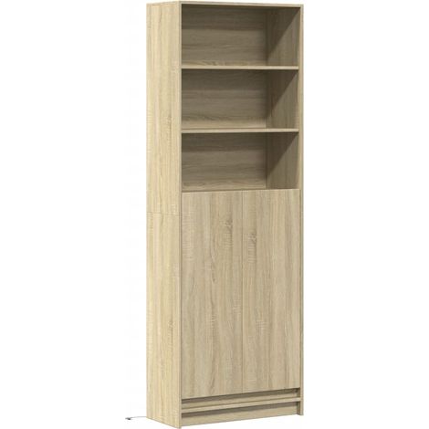 Credenza credenza cassettiera mobile contenitore organizer cucina soggiorno soggiorno alto LED Sonoma 69 x 32,5 x 200 cm derivati del legno marrone 020034744