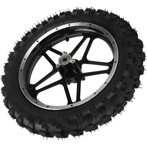 Roue arrière 2.5-10 en acier allié noir pour mini pocket bike moto, pièce de remplacement (1/5)