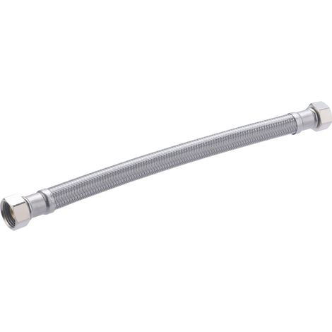Flexible de Acero Inox QUICK PLOMBERIE - Hembra Hembra 1/2 Paso Interior 13mm Longitud 300mm (1/3)