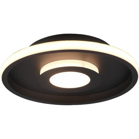 Plafoniera bagno LED Trio Ascari nera 30cm 28W IP44 (1/5)