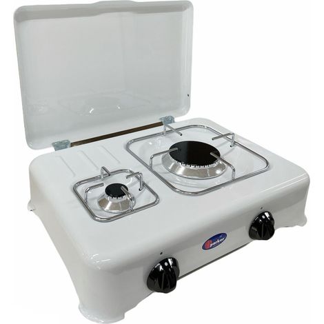 CFParker Fornello a Gas 2 Fuochi Gpl / Metano mod. 5325CB - Fonte di alimentazione: Metano