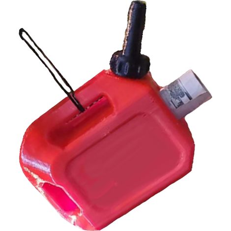 Décoration de bidons d'essence rouges, joli porte-bidon multifonctionnel en résine (1/5)