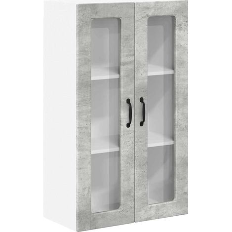 Meuble mural de cuisine,Armoire de cuisine avec porte Gris béton 60 x 31 x 100 cm CFW94376 (1/5)