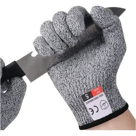 Gants de Travail, Gants Anti-Coupures Enfant Femme, Gants de Coupe Protection de Niveau 5 pour Cuisine, Jardinage, Bricolage, Extérieur Explore éviter Coupures,Couteaux Certifié EN 388- S (1/5)