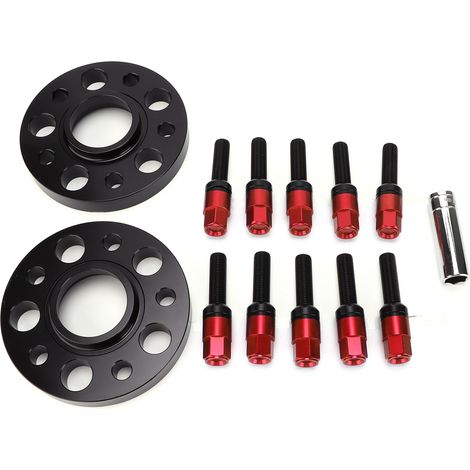 20-mm-Spurverbreiterungssatz, Lochkreis 5x112 mm, Gewinde M14x1,5, passend für SQ7 (2016–2020), rot (1/5)